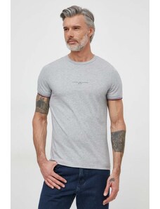 Tommy Hilfiger t-shirt in cotone colore grigio con applicazione