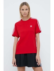 adidas Originals t-shirt 3-Stripes Tee donna colore rosso IR8050