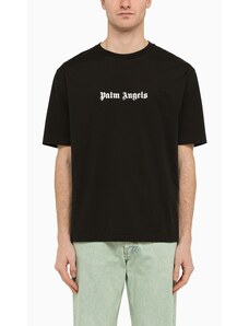 Palm Angels T-shirt nera in cotone con logo