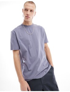 ASOS DESIGN - T-shirt antracite girocollo vestibilità comoda-Grigio