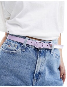 Tommy Jeans - 2.0 - Cintura in vernice lilla con fibbia ovale-Viola
