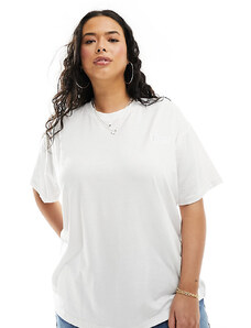In The Style Plus - T-shirt bianca con logo ricamato-Bianco