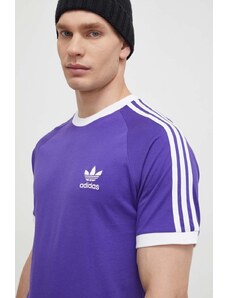 adidas Originals t-shirt in cotone 3-Stripes Tee uomo colore violetto con applicazione IM9394