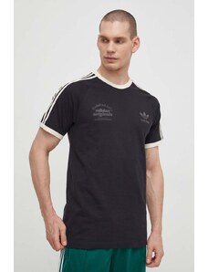 adidas Originals t-shirt in cotone uomo colore nero con applicazione IS1413