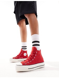 Converse - Lift - Sneakers rosse con lacci spessi-Rosso