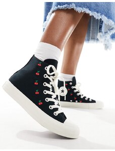 Converse - Chuck Taylor All Star - Sneakers nere con ciliegie-Nero