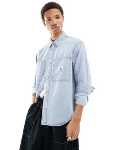 Calvin Klein Jeans - Camicia vestibilità classica lavaggio chiaro-Blu