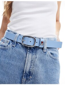 Tommy Jeans - 3.0 - Cintura blu con fibbia ovale