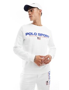 Polo Ralph Lauren - Sport Capsule - Felpa bianca con logo sul davanti-Bianco