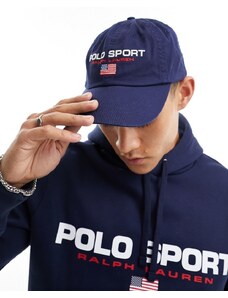 Polo Ralph Lauren - Sport Capsule - Cappellino con visiera in twill blu navy con logo