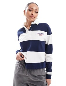 Polo Ralph Lauren - Sport Capsule - Polo stile rugby blu navy a righe con logo
