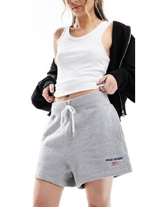 Polo Ralph Lauren - Sport Capsule - Pantaloncini in jersey grigi con logo-Grigio