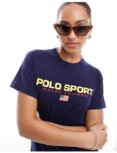 Polo Ralph Lauren - Sport Capsule - T-shirt blu navy con logo sul petto
