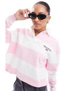 Polo Ralph Lauren - Sport Capsule - Polo stile rugby rosa a righe con logo