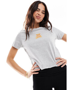 Miss Selfridge - T-shirt grigia con orsetto-Grigio