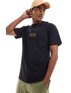 Vans Classic - Easy Box - T-shirt nera con logo squadrato-Nero