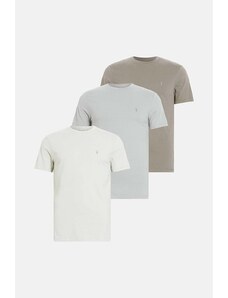 AllSaints t-shirt in cotone BRACE SS CREW pacco da 3 uomo colore beige