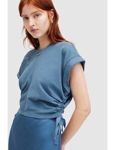 AllSaints camicetta in cotone MIRA donna colore blu