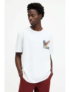 AllSaints t-shirt in cotone ROLLER uomo colore bianco