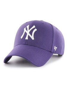 '47 BRAND - Cappello da baseball MVP Snapback New York Yankees - Colore: Viola,Taglia: TU