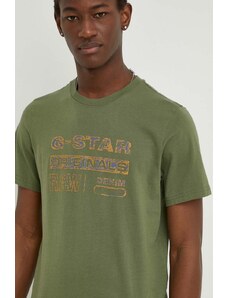 G-Star Raw t-shirt in cotone uomo colore verde