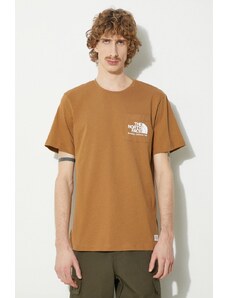 The North Face t-shirt in cotone M Berkeley California Pocket S/S Tee uomo colore marrone NF0A87U21731