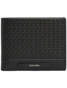 Calvin Klein portafoglio bifold nero logato 5CC coin K50K511378