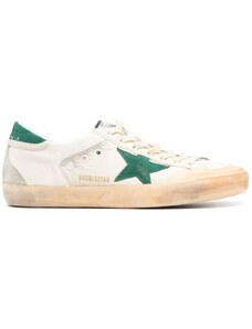 Golden Goose Sneakers Super-Star bianca e verde