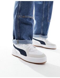 PUMA - CA Pro - Sneakers bianche e blu navy con suola in gomma-Bianco