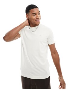 Abercrombie & Fitch - Elevated Icon - T-shirt color crema con logo-Bianco