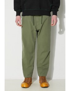 Universal Works pantaloni in cotone Hi Water Trouser colore verde 30520.BIRCH