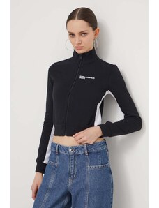 Karl Lagerfeld Jeans felpa donna colore nero con applicazione
