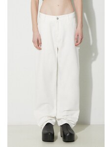 Carhartt WIP pantaloni in cotone Pierce Pant Straight colore beige I032966.D602