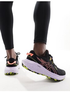 Asics - Gel-Excite Trail 2 - Sneakers da corsa nere e corallo solare-Nero