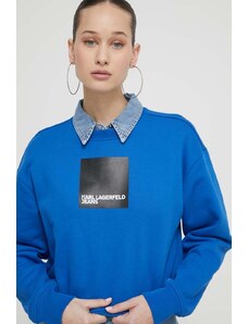Karl Lagerfeld Jeans felpa donna colore blu navy