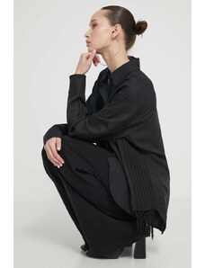 Desigual camicia in lino misto colore nero