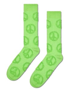 Happy Socks calzini Terry Peace Sign Sock colore verde