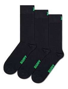 Happy Socks calzini Solid Socks pacco da 3 colore nero