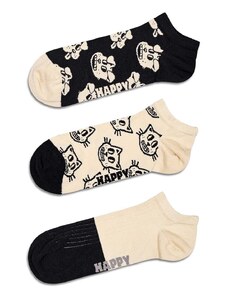 Happy Socks calzini Pets Low Socks pacco da 3 colore beige