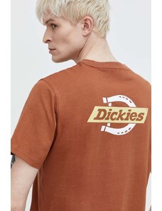 Dickies t-shirt in cotone SS RUSTON TEE uomo colore marrone DK0A4XDC