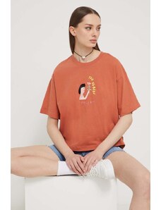 Volcom t-shirt in cotone x ARTHUR LONGO donna colore arancione