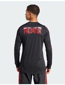 adidas performance adidas - Predator 30th Anniversary - T-shirt in jersey a maniche lunghe nera-Nero