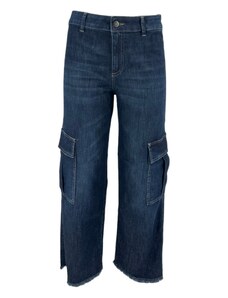 Atelier Cigala's jeans donna modello cargo denim blu