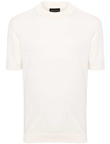Roberto Collina T-shirt bianca in maglia sottile
