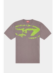 T-shirt grigia uomo diesel logo lime t-boxt n14 s