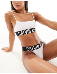 Calvin Klein - Intense Power - Brassière corta micro sfoderata bianca-Bianco