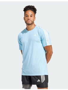 adidas performance adidas - Running Own The Run - T-shirt blu con 3 strisce