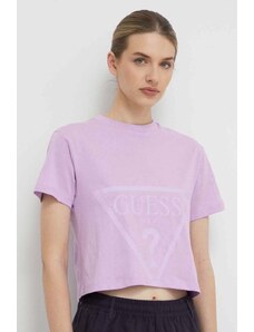 Guess t-shirt in cotone colore violetto