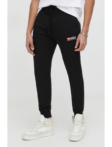 Diesel pantaloni da jogging in cotone colore nero