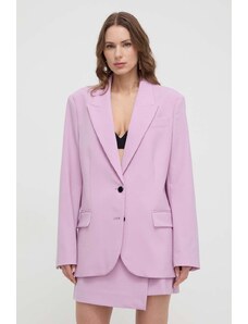 Karl Lagerfeld blazer con aggiunta di lana colore rosa